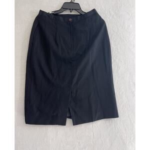 Vintage SASSON PARIS Black Midi Long skirt front pockets Made In USA Sz XS (12 Y
